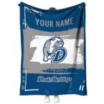customized drake bulldogs paint strokes blue white blanket best selling