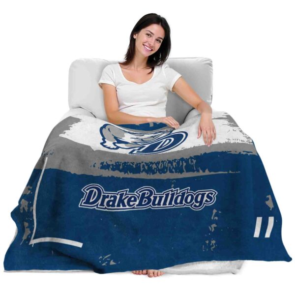 customized drake bulldogs paint strokes blue white blanket latest model