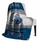 customized drake bulldogs paint strokes blue white blanket top rated