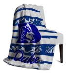customized duke blue devils floral stripes blue white blanket top rated