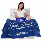 customized duke blue devils grunge texture blue white blanket best selling