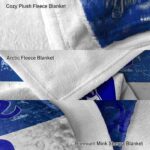 customized duke blue devils grunge texture blue white blanket best selling