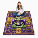 customized east carolina pirates baby yoda purple blanket best selling