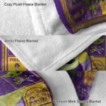 customized east carolina pirates baby yoda purple blanket best selling