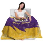 customized east carolina pirates grunge streaks purple blanket best selling