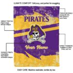 customized east carolina pirates grunge streaks purple blanket best selling