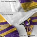 customized east carolina pirates grunge streaks purple blanket best selling