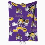 customized east carolina pirates mickey purple blanket best selling