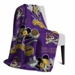 customized east carolina pirates mickey purple blanket best selling