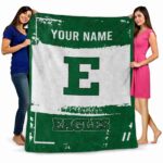 customized eastern michigan eagles paint strokes green white blanket best selling