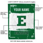 customized eastern michigan eagles paint strokes green white blanket best selling
