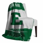 customized eastern michigan eagles paint strokes green white blanket best selling