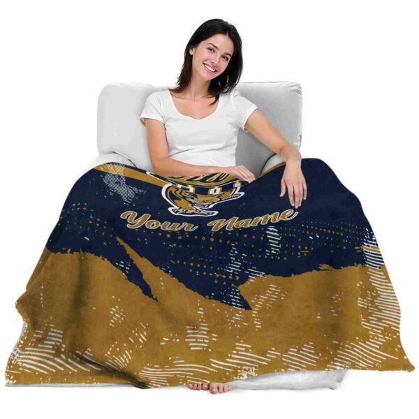 customized fiu panthers grunge streaks blue blanket latest model