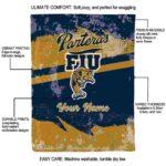 customized fiu panthers grunge streaks blue blanket new arrival