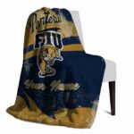 customized fiu panthers grunge streaks blue blanket top rated