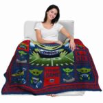 customized florida atlantic owls baby yoda blue blanket best selling