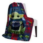 customized florida atlantic owls baby yoda blue blanket best selling