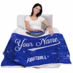 customized florida gators grunge texture blue white blanket best selling