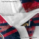 customized florida panthers grunge streaks red blanket best selling