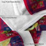 customized fresno state bulldogs baby yoda red blanket best selling
