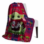 customized fresno state bulldogs baby yoda red blanket best selling
