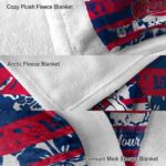 customized fresno state bulldogs floral stripes red white blanket best selling