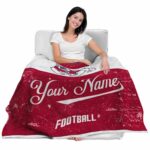 customized fresno state bulldogs grunge texture red white blanket latest model