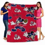customized fresno state bulldogs mickey red blanket best selling