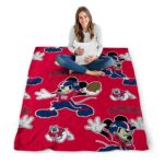 customized fresno state bulldogs mickey red blanket best selling