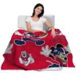 customized fresno state bulldogs mickey red blanket best selling