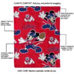 customized fresno state bulldogs mickey red blanket best selling