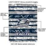 customized georgia southern eagles floral stripes blue white blanket new arrival