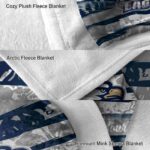customized georgia southern eagles floral stripes blue white blanket premium grade