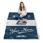 customized georgia southern eagles grunge texture blue white blanket best selling