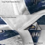 customized georgia southern eagles grunge texture blue white blanket best selling