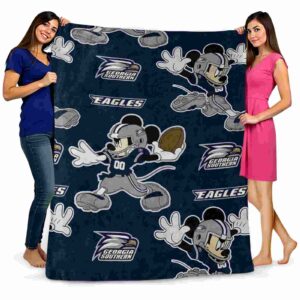 customized georgia southern eagles mickey blue blanket fashion forward