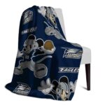customized georgia southern eagles mickey blue blanket top rated