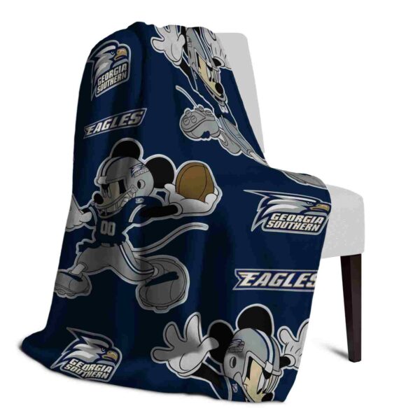 customized georgia southern eagles mickey blue blanket top rated