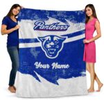 customized georgia state panthers grunge streaks blue blanket best selling