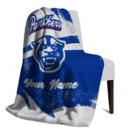 customized georgia state panthers grunge streaks blue blanket best selling