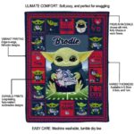 customized gonzaga bulldogs baby yoda blue blanket best selling