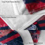 customized gonzaga bulldogs grunge streaks blue blanket best selling