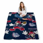 customized gonzaga bulldogs mickey blue blanket best selling