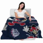 customized gonzaga bulldogs mickey blue blanket best selling