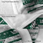 customized hawaii rainbow warriors floral stripes green white blanket best selling