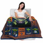 customized houston astros baby yoda blue blanket latest model