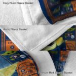 customized houston astros baby yoda blue blanket premium grade