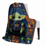 customized houston astros baby yoda blue blanket top rated