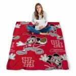 customized houston cougars mickey red blanket best selling