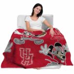 customized houston cougars mickey red blanket best selling